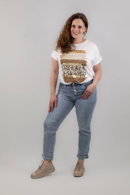 Színes gombos farmernadrág