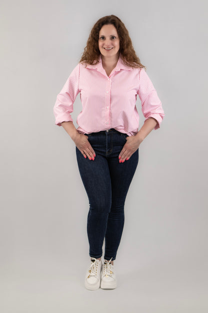 Csíkos női hosszú ujjú ing